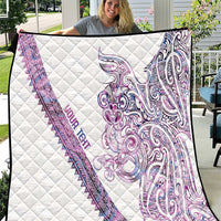 Mawhero Paua shell Kowhaiwhai Taniko Personalised Quilt Taniwha Maori Tribal Style LT9 Pink - Polynesian Pride