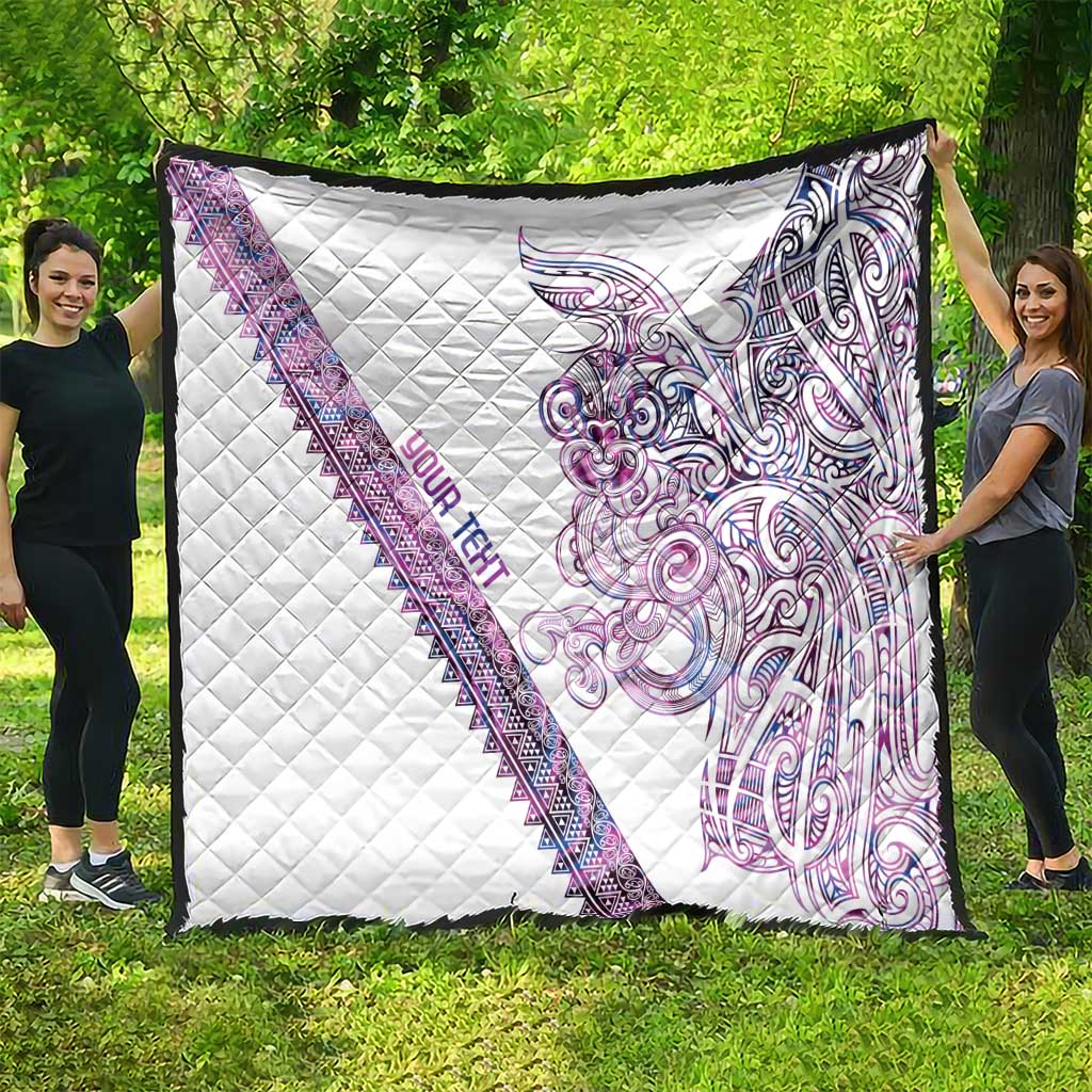 Mawhero Paua shell Kowhaiwhai Taniko Personalised Quilt Taniwha Maori Tribal Style LT9 - Polynesian Pride
