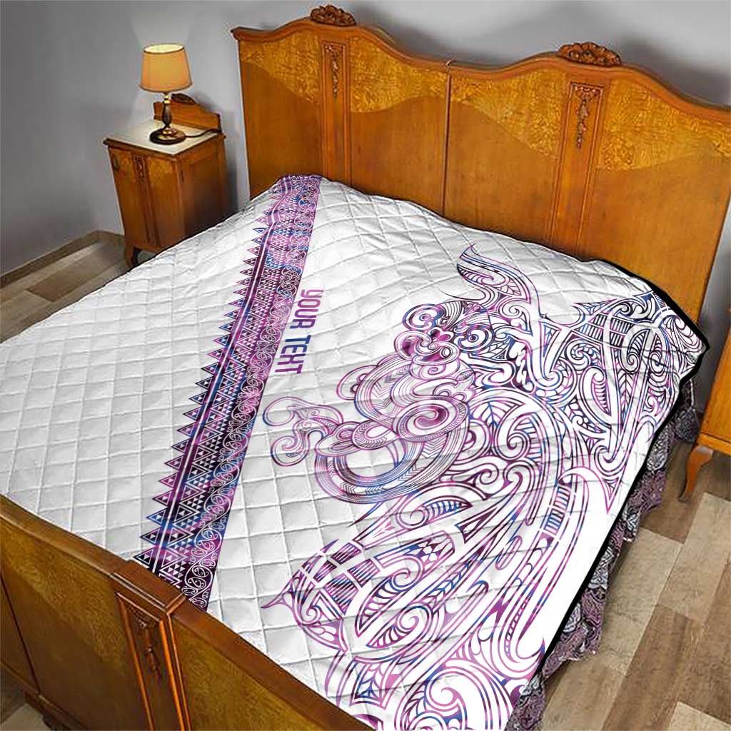 Mawhero Paua shell Kowhaiwhai Taniko Personalised Quilt Taniwha Maori Tribal Style LT9 - Polynesian Pride