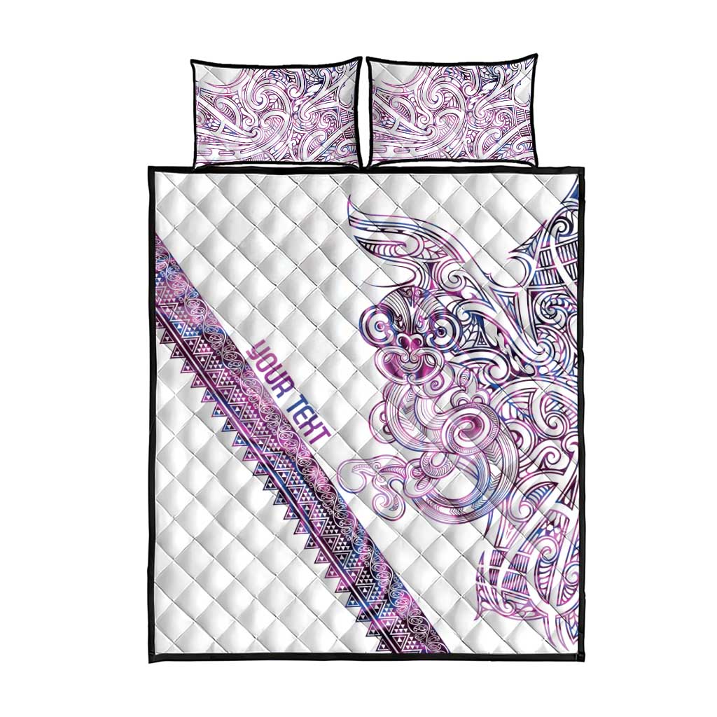 Mawhero Paua shell Kowhaiwhai Taniko Personalised Quilt Bed Set Taniwha Maori Tribal Style LT9 - Polynesian Pride