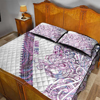 Mawhero Paua shell Kowhaiwhai Taniko Personalised Quilt Bed Set Taniwha Maori Tribal Style LT9 - Polynesian Pride