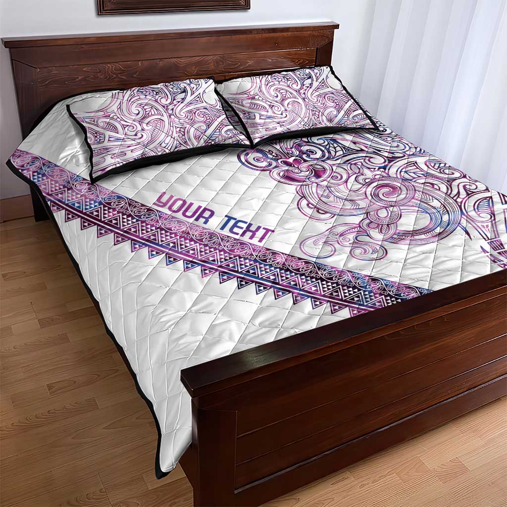 Mawhero Paua shell Kowhaiwhai Taniko Personalised Quilt Bed Set Taniwha Maori Tribal Style LT9 - Polynesian Pride