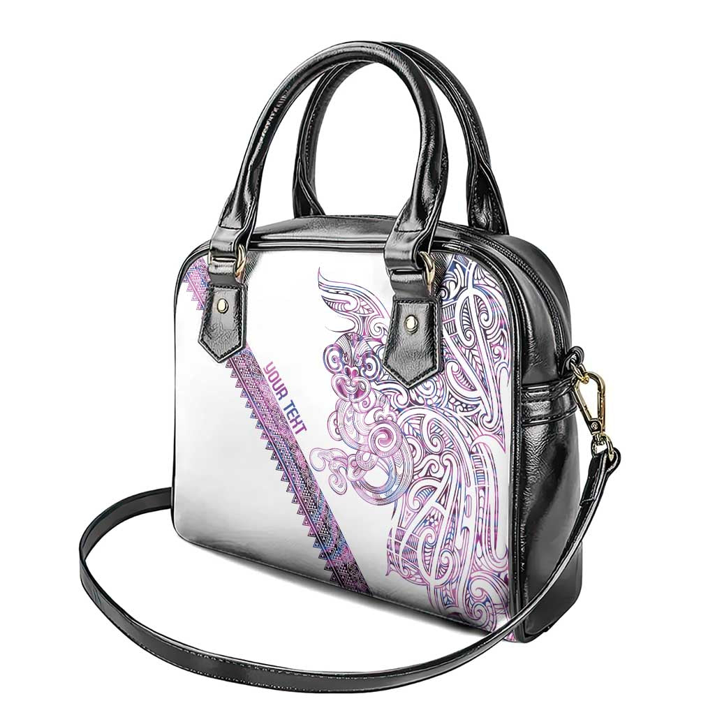 Mawhero Paua shell Kowhaiwhai Taniko Personalised Shoulder Handbag Taniwha Maori Tribal Style LT9 - Polynesian Pride