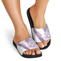 Mawhero Paua shell Kowhaiwhai Taniko Personalised Slide Sandals Taniwha Maori Tribal Style LT9 - Polynesian Pride