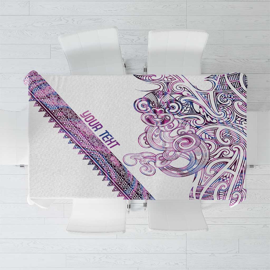 Mawhero Paua shell Kowhaiwhai Taniko Personalised Tablecloth Taniwha Maori Tribal Style