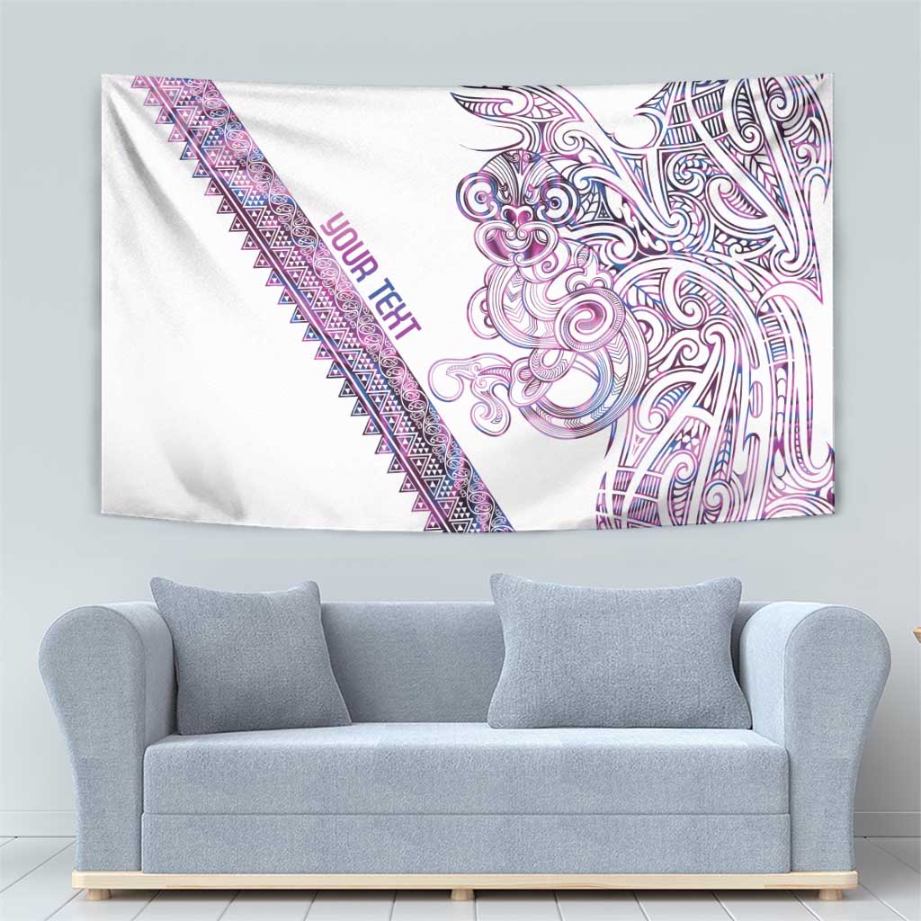 Mawhero Paua shell Kowhaiwhai Taniko Personalised Tapestry Taniwha Maori Tribal Style
