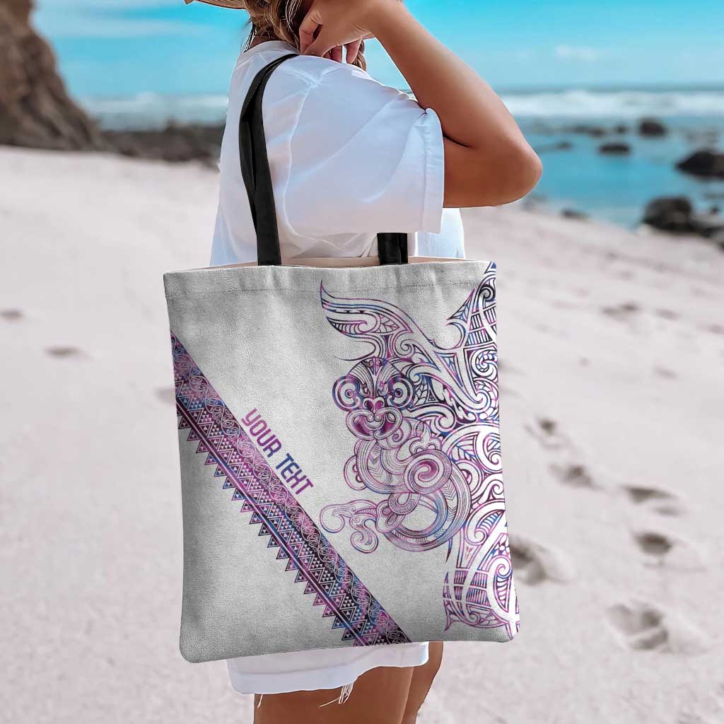 Mawhero Paua shell Kowhaiwhai Taniko Personalised Tote Bag Taniwha Maori Tribal Style LT9 - Polynesian Pride