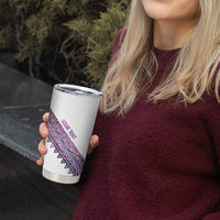 Mawhero Paua shell Kowhaiwhai Taniko Personalised Tumbler Cup Taniwha Maori Tribal Style LT9 - Polynesian Pride