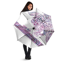 Mawhero Paua shell Kowhaiwhai Taniko Personalised Umbrella Taniwha Maori Tribal Style