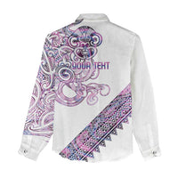 Mawhero Paua shell Kowhaiwhai Taniko Personalised Women Casual Shirt Taniwha Maori Tribal Style