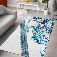 Kahui Whetu Paua shell Kowhaiwhai Taniko Personalised Area Rug Turtle Tattoo Maori Tribal Style LT9 - Polynesian Pride