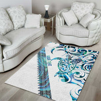 Kahui Whetu Paua shell Kowhaiwhai Taniko Personalised Area Rug Turtle Tattoo Maori Tribal Style LT9 - Polynesian Pride