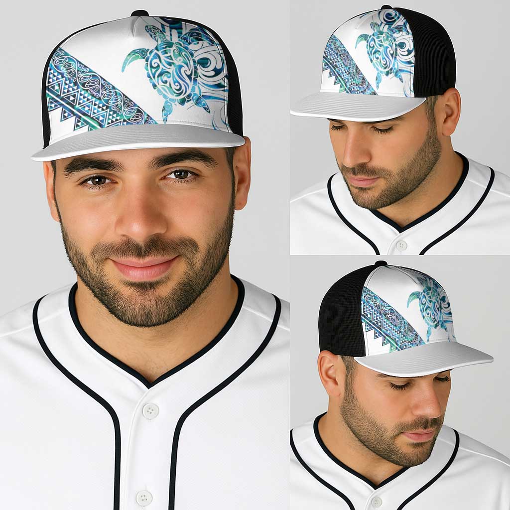 Kahui Whetu Paua shell Kowhaiwhai Taniko Baseball Net Cap Turtle Tattoo Maori Tribal Style LT9 - Polynesian Pride