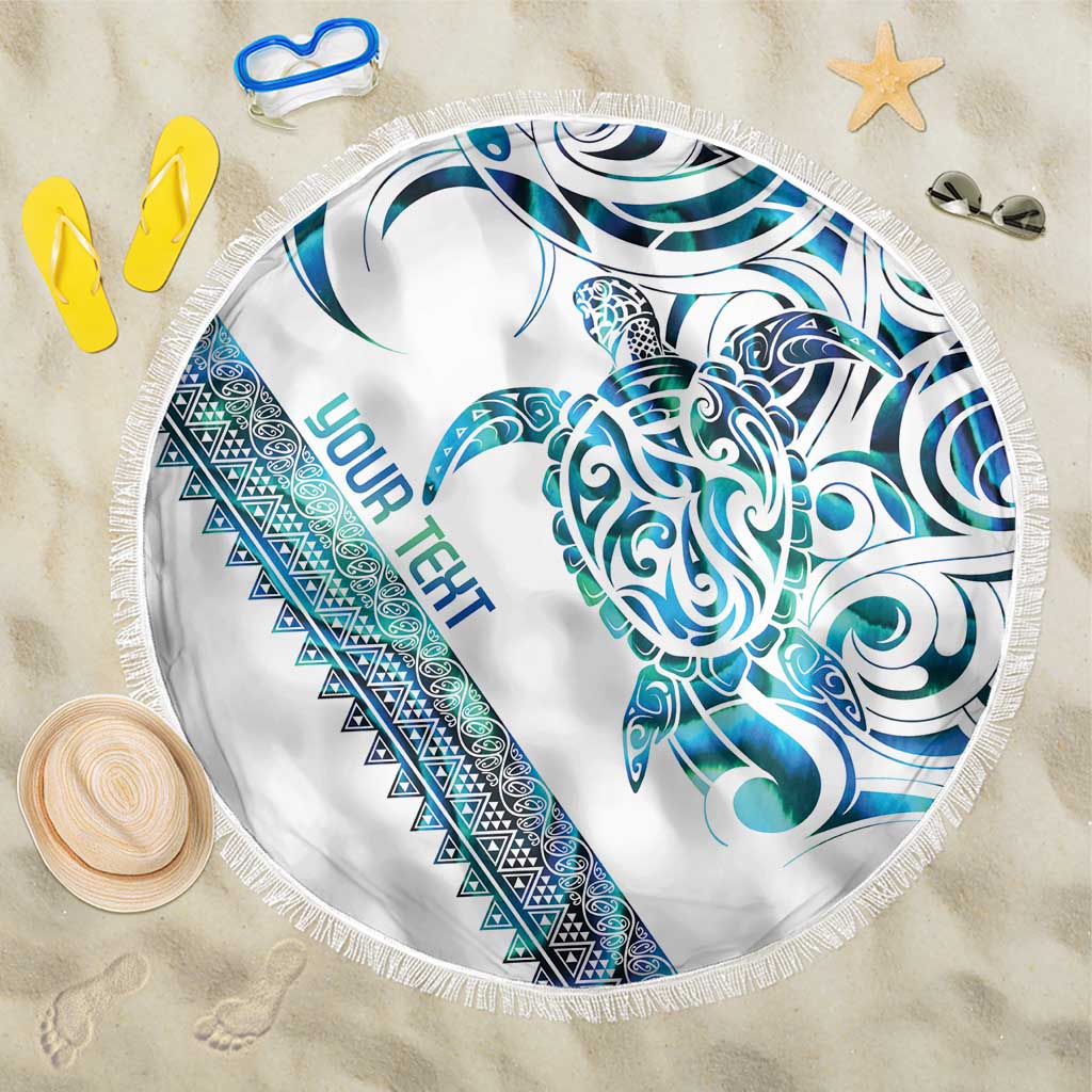 Kahui Whetu Paua shell Kowhaiwhai Taniko Personalised Beach Blanket Turtle Tattoo Maori Tribal Style LT9 One Size 150cm Blue - Polynesian Pride