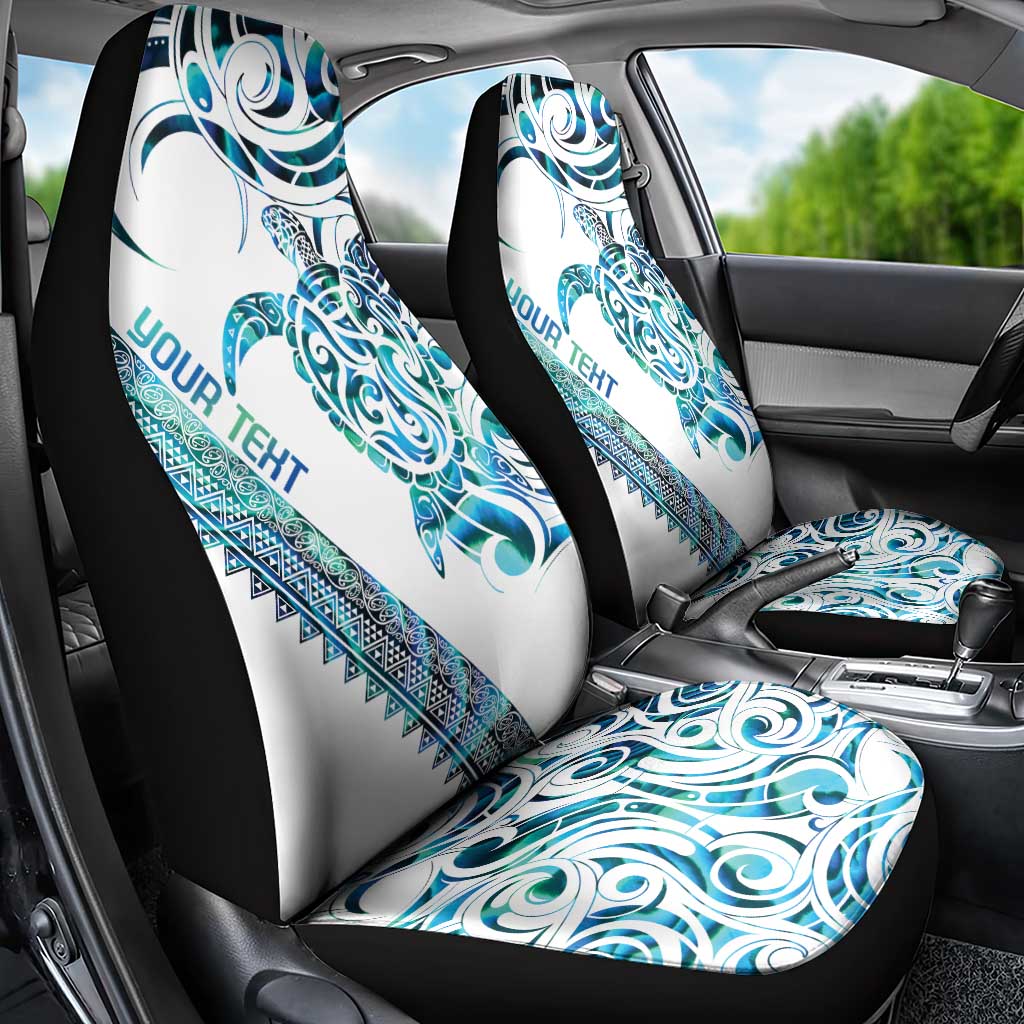 Kahui Whetu Paua shell Kowhaiwhai Taniko Personalised Car Seat Cover Turtle Tattoo Maori Tribal Style