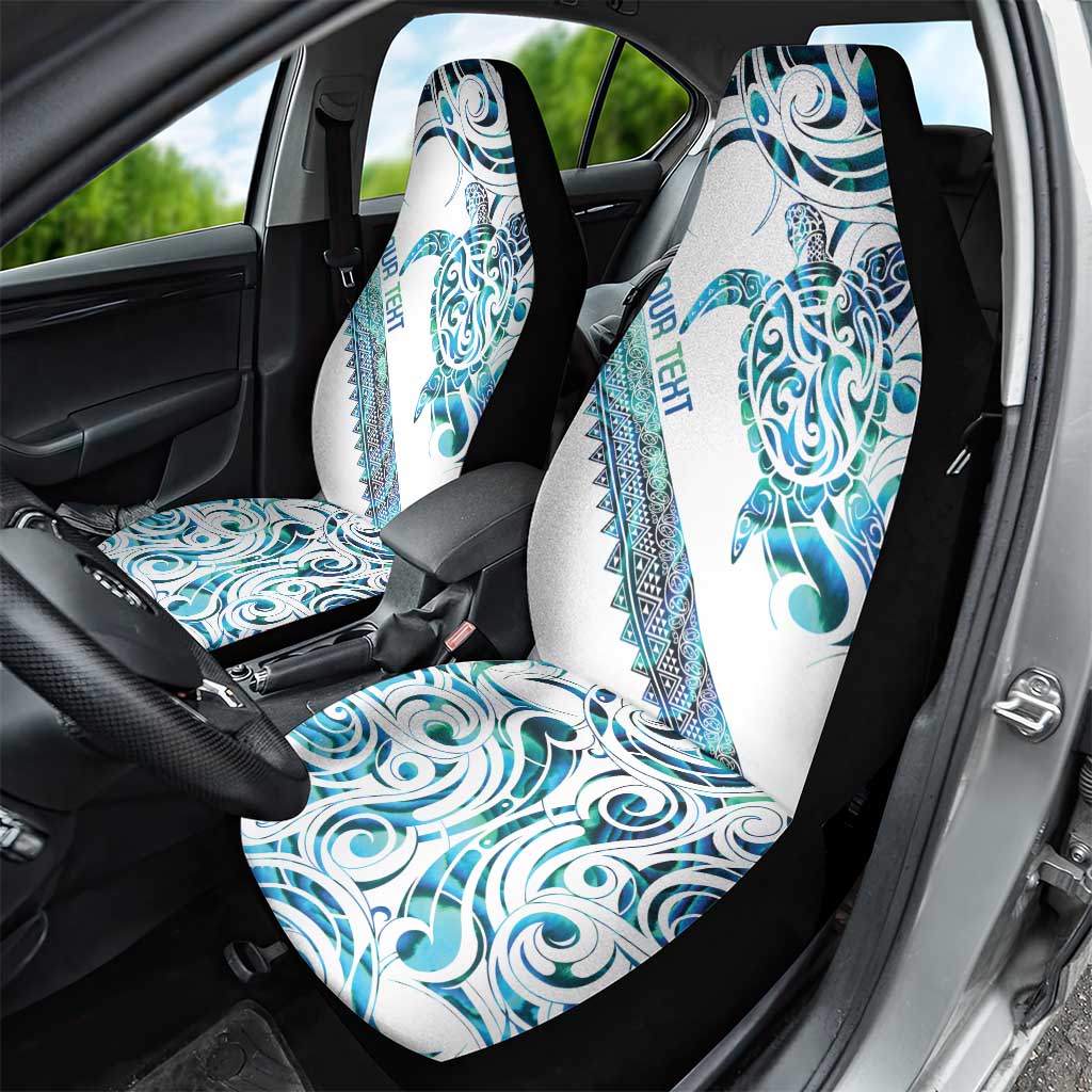Kahui Whetu Paua shell Kowhaiwhai Taniko Personalised Car Seat Cover Turtle Tattoo Maori Tribal Style