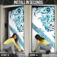 Kahui Whetu Paua shell Kowhaiwhai Taniko Personalised Door Cover Turtle Tattoo Maori Tribal Style LT9 - Polynesian Pride