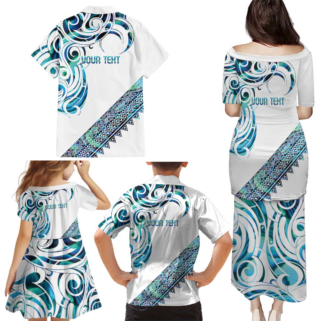 Kahui Whetu Paua shell Kowhaiwhai Taniko Personalised Family Matching Puletasi and Hawaiian Shirt Turtle Tattoo Maori Tribal Style LT9 - Polynesian Pride