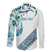 Kahui Whetu Paua shell Kowhaiwhai Taniko Personalised Family Matching Tank Maxi Dress and Hawaiian Shirt Turtle Tattoo Maori Tribal Style LT9 - Polynesian Pride