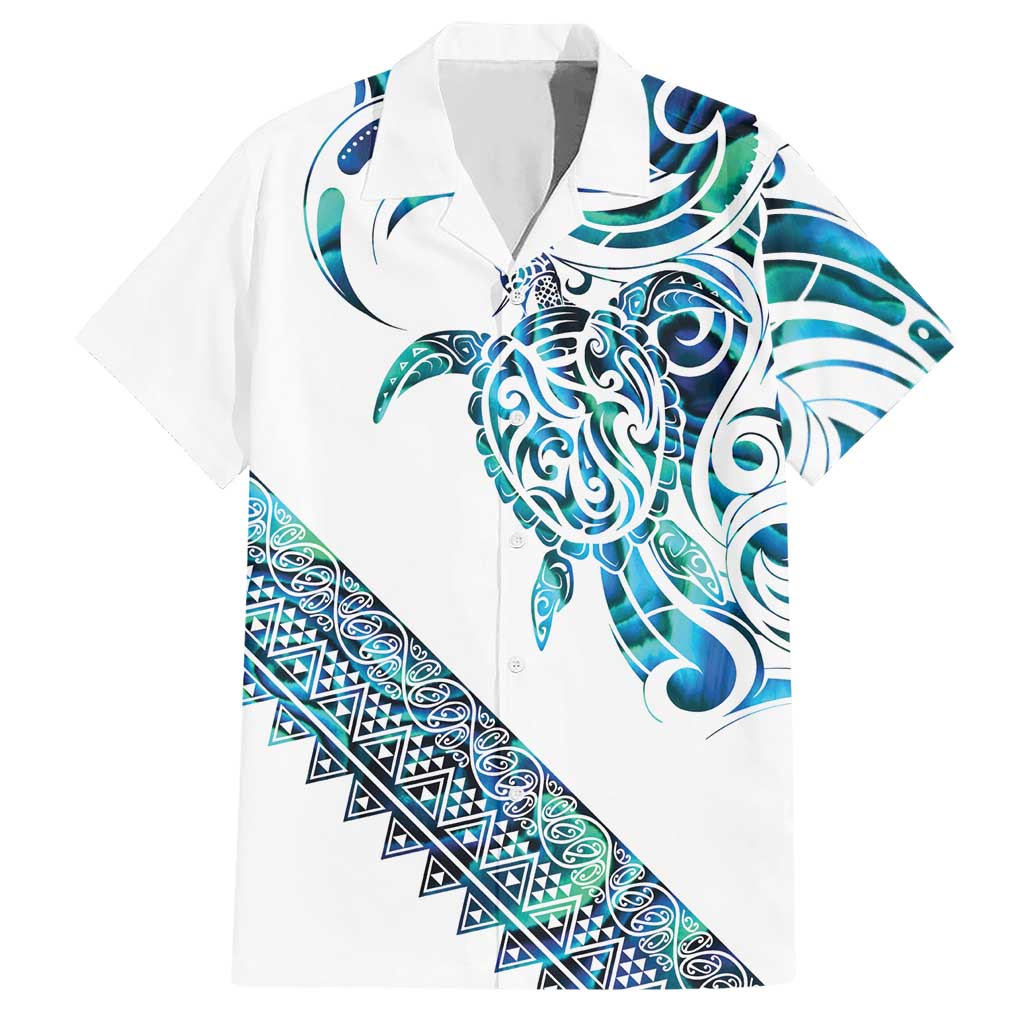 Kahui Whetu Paua shell Kowhaiwhai Taniko Personalised Hawaiian Shirt Turtle Tattoo Maori Tribal Style
