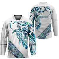 Kahui Whetu Paua shell Kowhaiwhai Taniko Personalised Hockey Jersey Turtle Tattoo Maori Tribal Style LT9 - Polynesian Pride