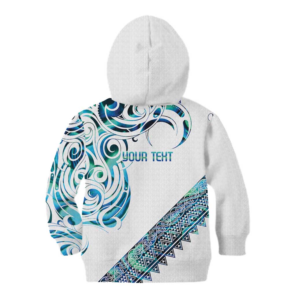 Kahui Whetu Paua shell Kowhaiwhai Taniko Personalised Kid Hoodie Turtle Tattoo Maori Tribal Style LT9 - Polynesian Pride