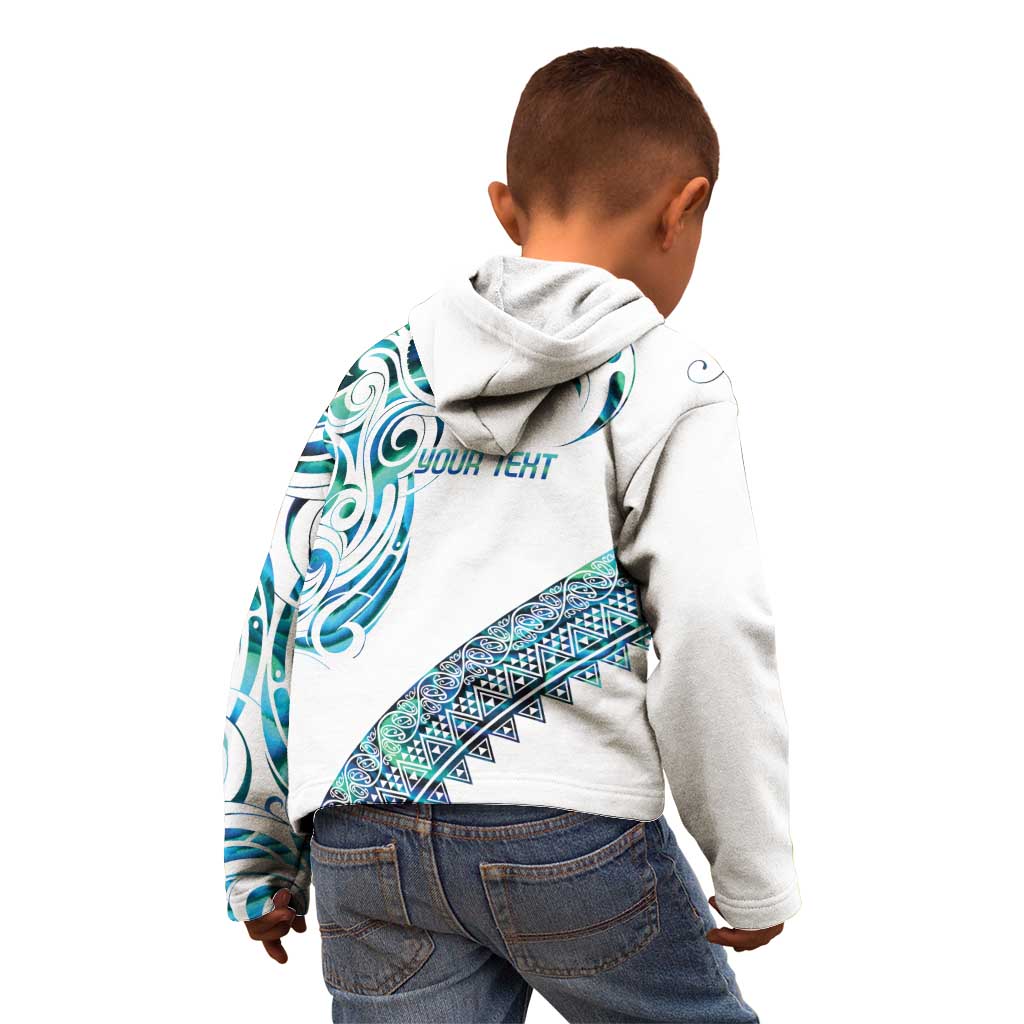 Kahui Whetu Paua shell Kowhaiwhai Taniko Personalised Kid Hoodie Turtle Tattoo Maori Tribal Style LT9 - Polynesian Pride