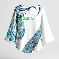 Kahui Whetu Paua shell Kowhaiwhai Taniko Personalised Kimono Sleeve Blouse Turtle Tattoo Maori Tribal Style LT9 - Polynesian Pride