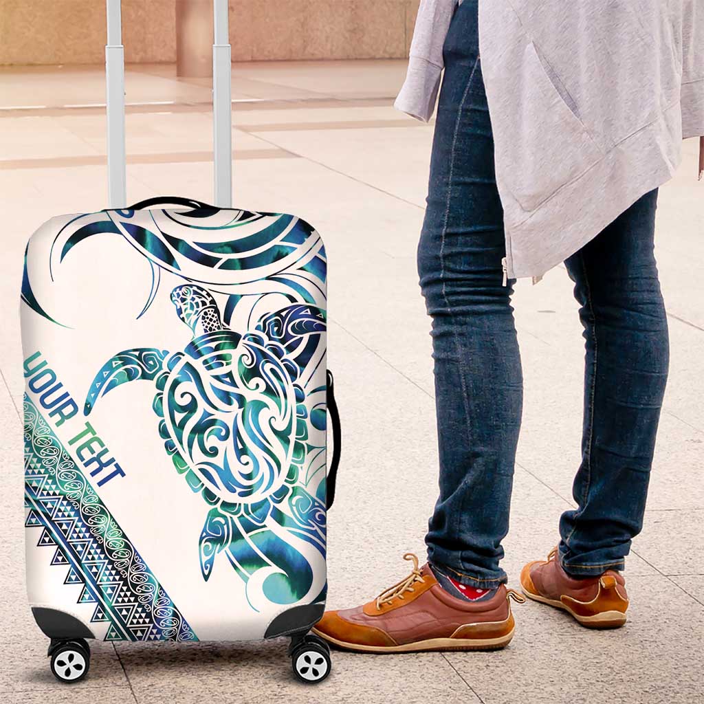 Kahui Whetu Paua shell Kowhaiwhai Taniko Personalised Luggage Cover Turtle Tattoo Maori Tribal Style LT9 Blue - Polynesian Pride