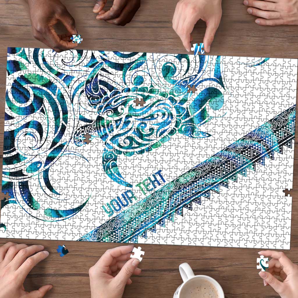 Kahui Whetu Paua shell Kowhaiwhai Taniko Personalised Puzzle Turtle Tattoo Maori Tribal Style