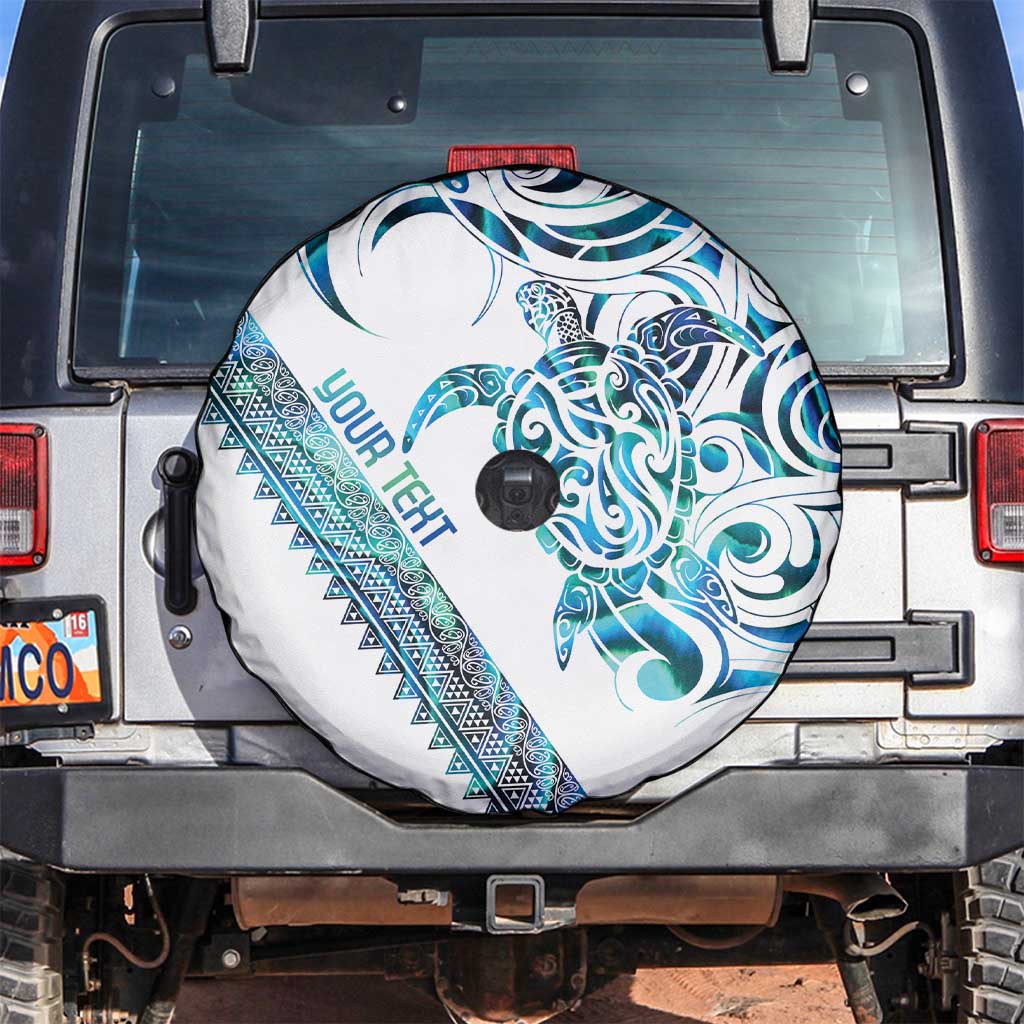 Kahui Whetu Paua shell Kowhaiwhai Taniko Personalised Spare Tire Cover Turtle Tattoo Maori Tribal Style LT9 Blue - Polynesian Pride