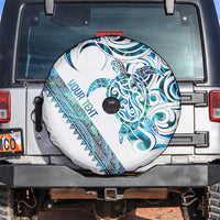 Kahui Whetu Paua shell Kowhaiwhai Taniko Personalised Spare Tire Cover Turtle Tattoo Maori Tribal Style LT9 Blue - Polynesian Pride