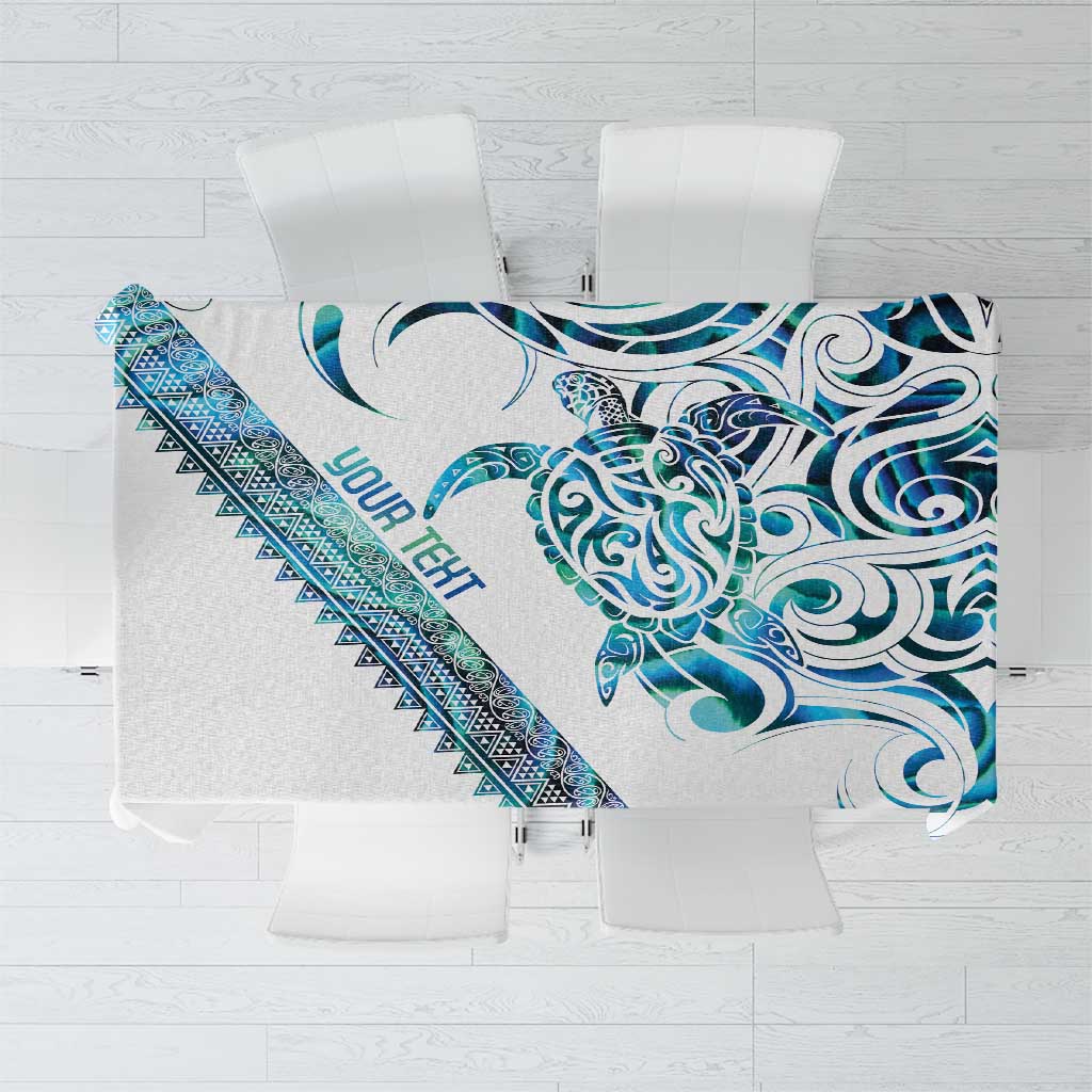 Kahui Whetu Paua shell Kowhaiwhai Taniko Personalised Tablecloth Turtle Tattoo Maori Tribal Style LT9 Blue - Polynesian Pride