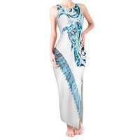 Kahui Whetu Paua shell Kowhaiwhai Taniko Personalised Tank Maxi Dress Turtle Tattoo Maori Tribal Style