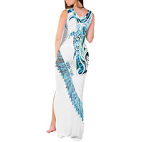 Kahui Whetu Paua shell Kowhaiwhai Taniko Personalised Tank Maxi Dress Turtle Tattoo Maori Tribal Style