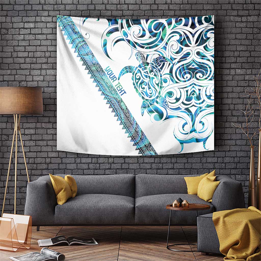 Kahui Whetu Paua shell Kowhaiwhai Taniko Personalised Tapestry Turtle Tattoo Maori Tribal Style LT9 Blue - Polynesian Pride