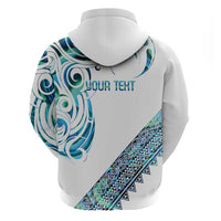 Kahui Whetu Paua shell Kowhaiwhai Taniko Personalised Zip Hoodie Turtle Tattoo Maori Tribal Style LT9 - Polynesian Pride