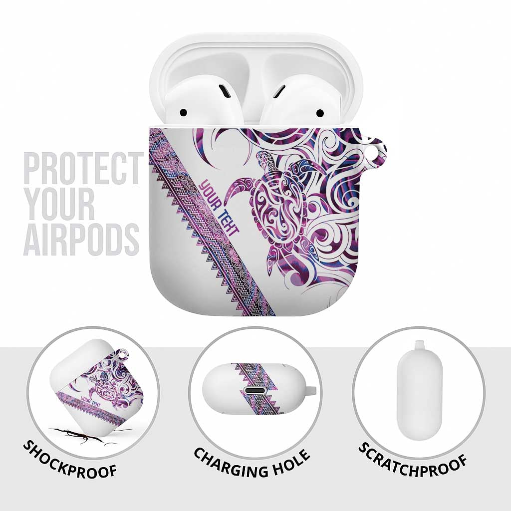 Mawhero Paua shell Kowhaiwhai Taniko Personalised AirPods Case Turtle Tattoo Maori Tribal Style LT9 - Polynesian Pride