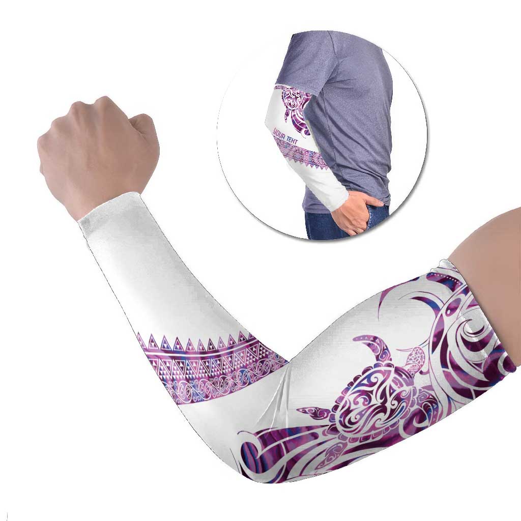 Mawhero Paua shell Kowhaiwhai Taniko Personalised Arm Sleeves Turtle Tattoo Maori Tribal Style