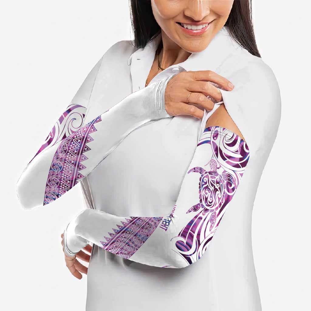 Mawhero Paua shell Kowhaiwhai Taniko Personalised Arm Sleeves Turtle Tattoo Maori Tribal Style