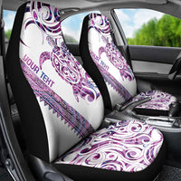 Mawhero Paua shell Kowhaiwhai Taniko Personalised Car Seat Cover Turtle Tattoo Maori Tribal Style