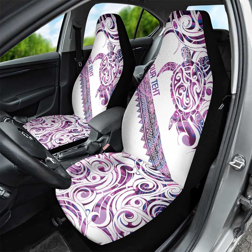 Mawhero Paua shell Kowhaiwhai Taniko Personalised Car Seat Cover Turtle Tattoo Maori Tribal Style