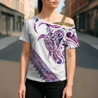 Mawhero Paua shell Kowhaiwhai Taniko Personalised Cross Shoulder Shirt Turtle Tattoo Maori Tribal Style LT9 - Polynesian Pride