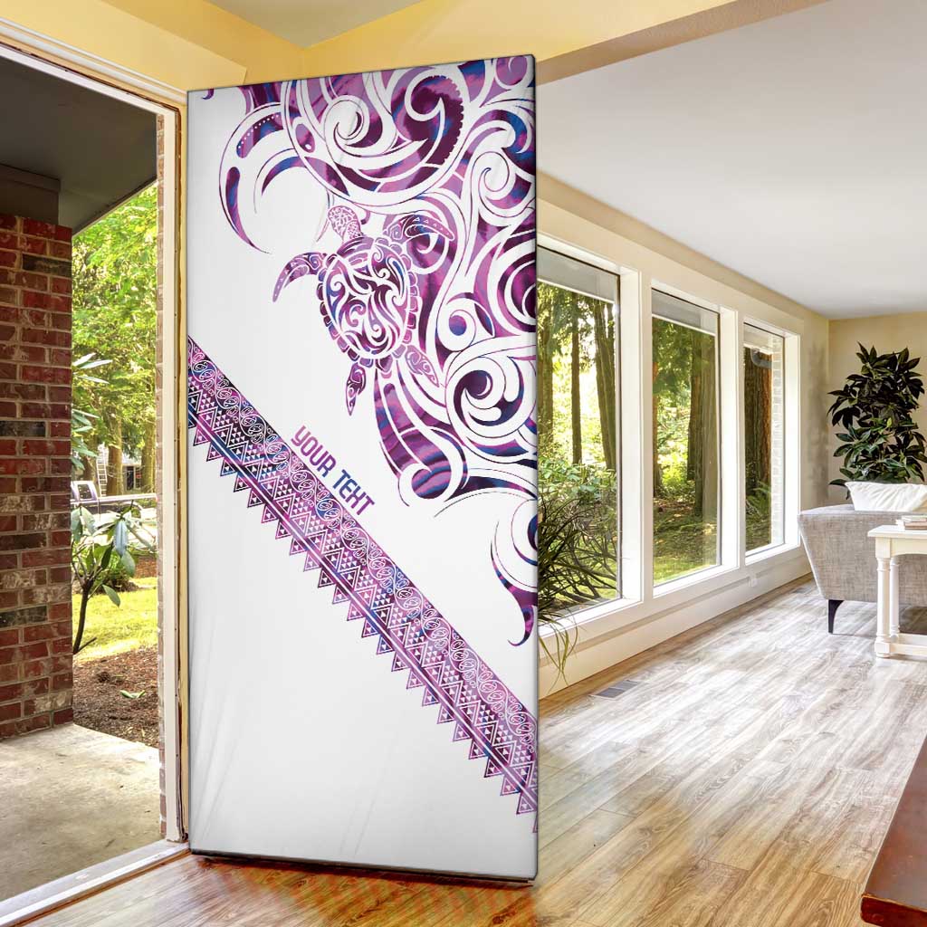 Mawhero Paua shell Kowhaiwhai Taniko Personalised Door Cover Turtle Tattoo Maori Tribal Style LT9 - Polynesian Pride