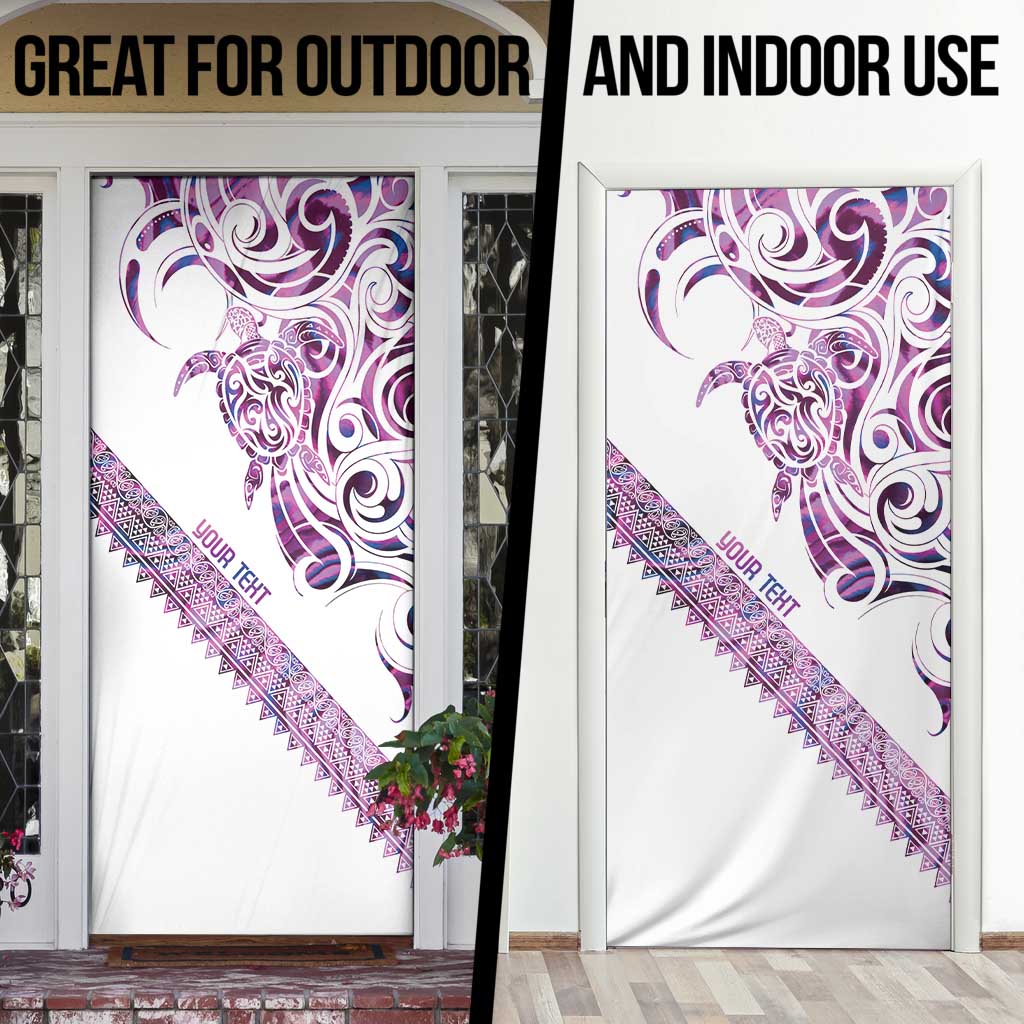 Mawhero Paua shell Kowhaiwhai Taniko Personalised Door Cover Turtle Tattoo Maori Tribal Style LT9 - Polynesian Pride