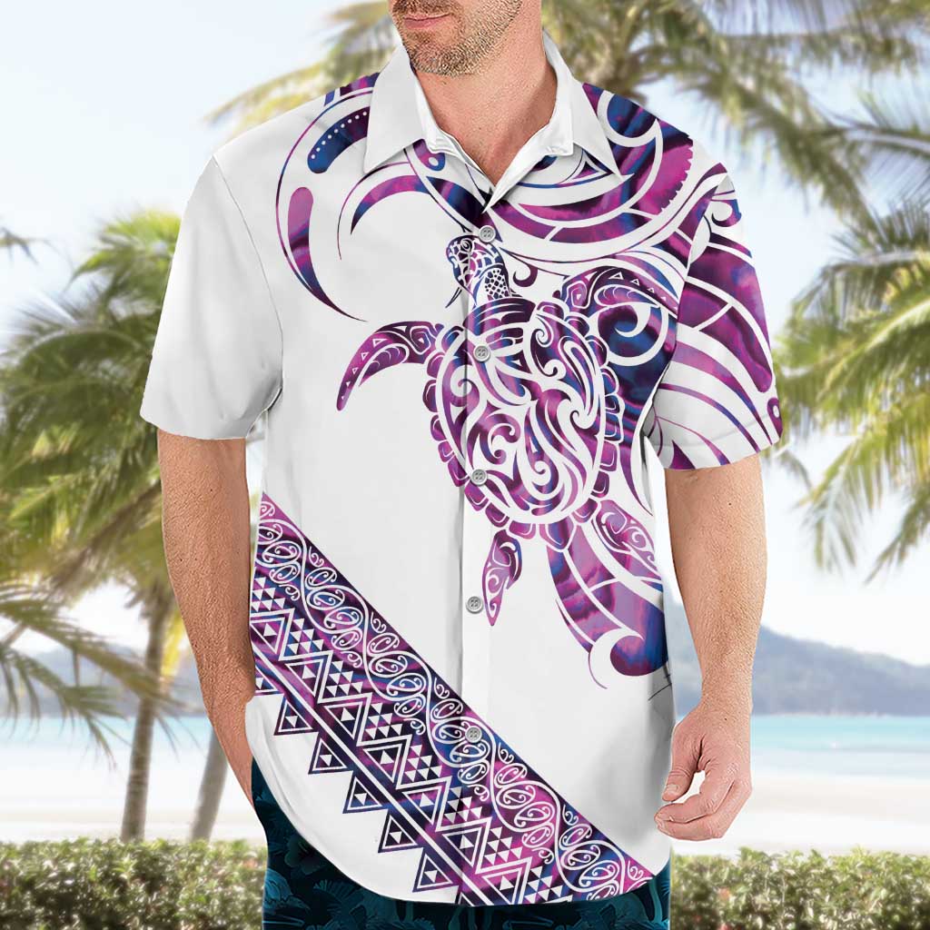 Mawhero Paua shell Kowhaiwhai Taniko Personalised Hawaiian Shirt Turtle Tattoo Maori Tribal Style