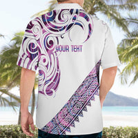Mawhero Paua shell Kowhaiwhai Taniko Personalised Hawaiian Shirt Turtle Tattoo Maori Tribal Style