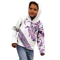 Mawhero Paua shell Kowhaiwhai Taniko Personalised Kid Hoodie Turtle Tattoo Maori Tribal Style LT9 - Polynesian Pride