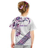 Mawhero Paua shell Kowhaiwhai Taniko Personalised Kid T Shirt Turtle Tattoo Maori Tribal Style LT9 - Polynesian Pride