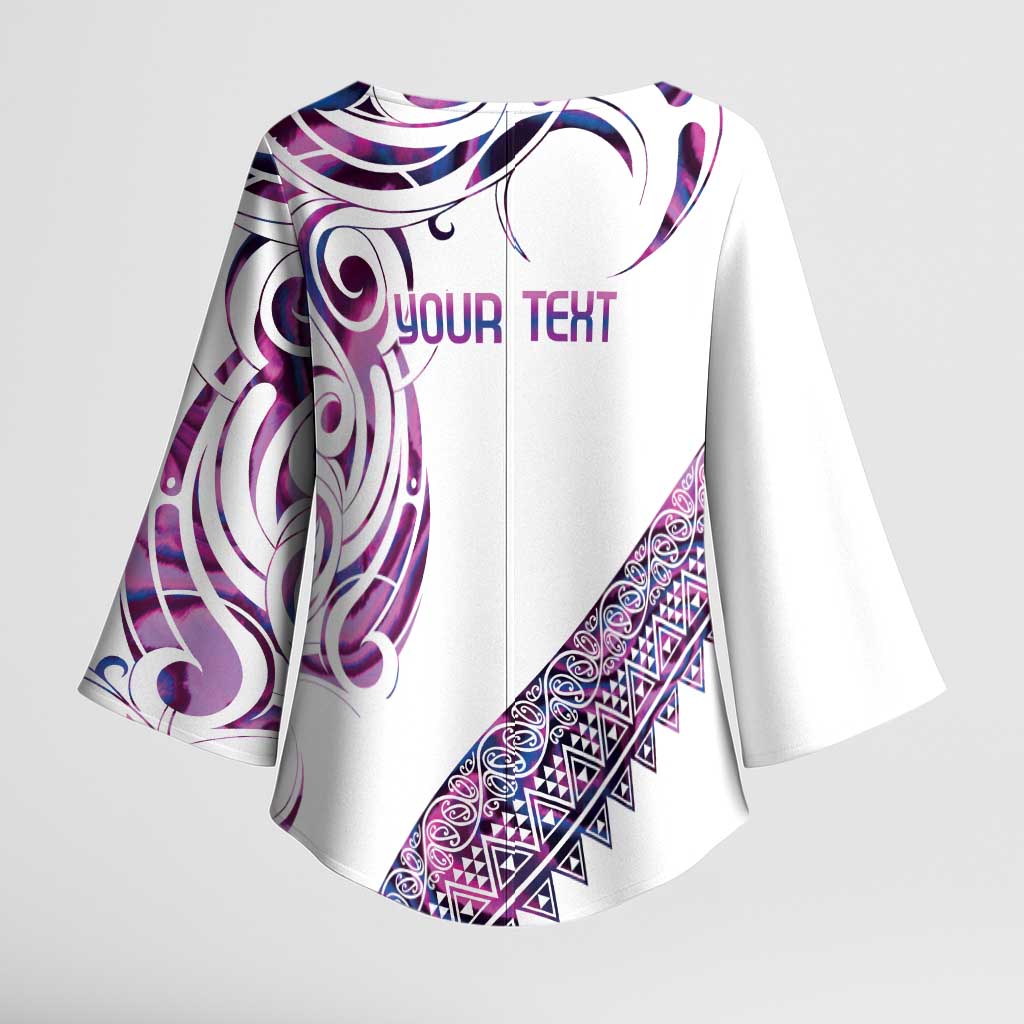 Mawhero Paua shell Kowhaiwhai Taniko Personalised Kimono Sleeve Blouse Turtle Tattoo Maori Tribal Style LT9 - Polynesian Pride